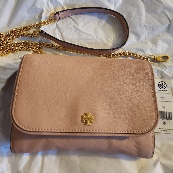 Tory Burch Handbags - SALE $$$ NWT Leather Tory Burch Emerson Chain Wallet Crossbody flaw